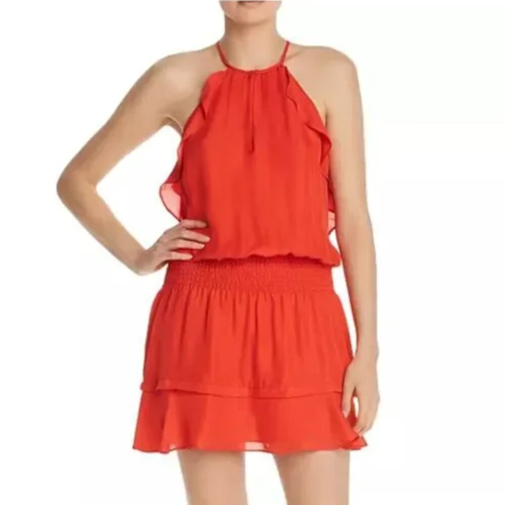 Parker Red/Dark Coral flowy dress Sz Medium